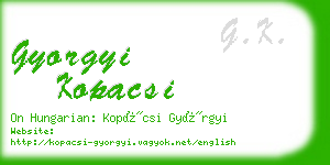 gyorgyi kopacsi business card